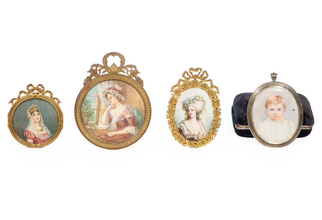 Group of Four Portrait Miniatures (1 of 4)