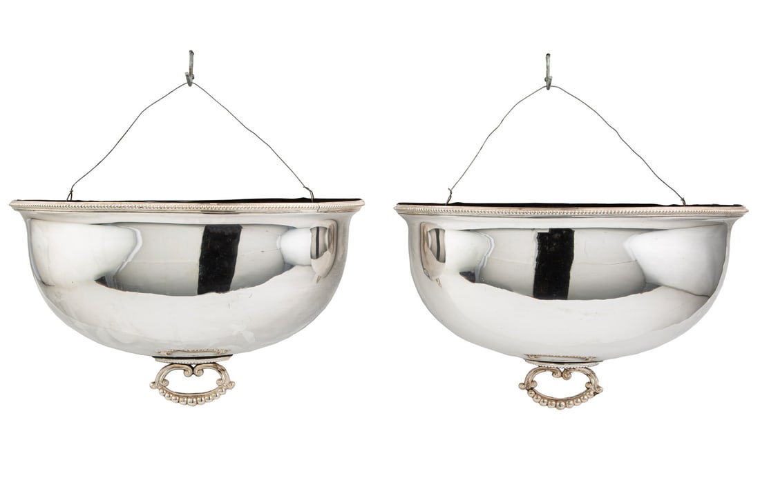 Pair of Silverplate Wall Pockets (1 of 3)