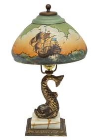 Pairpoint Reverse-Painted Boudoir Lamp