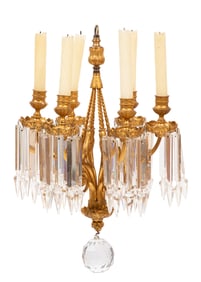 Diminutive French Gilt Bronze Chandelier