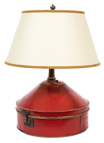 English Tole Peinte Military Hat Box