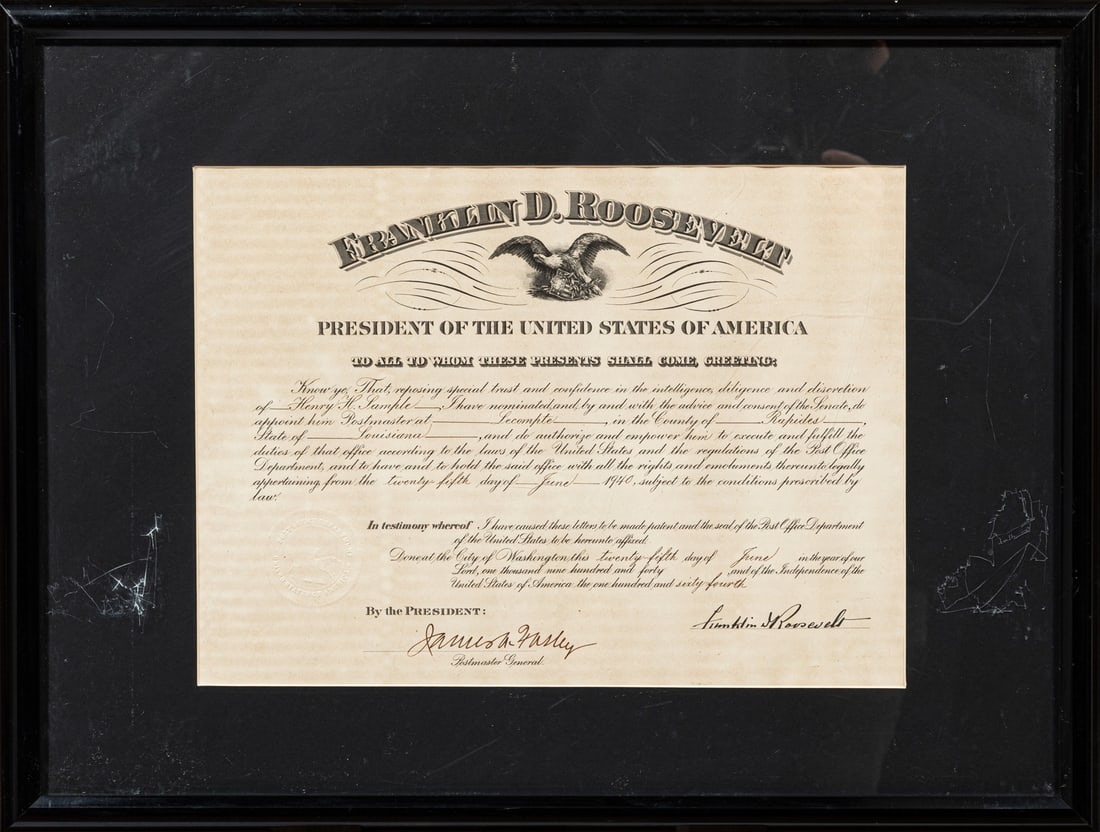 President Franklin D. Roosevelt Appointment (1 of 3)