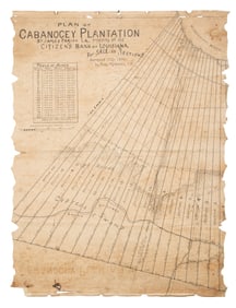 Manuscript Louisiana Map  1886