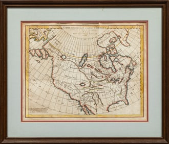 Antique French Map of North America