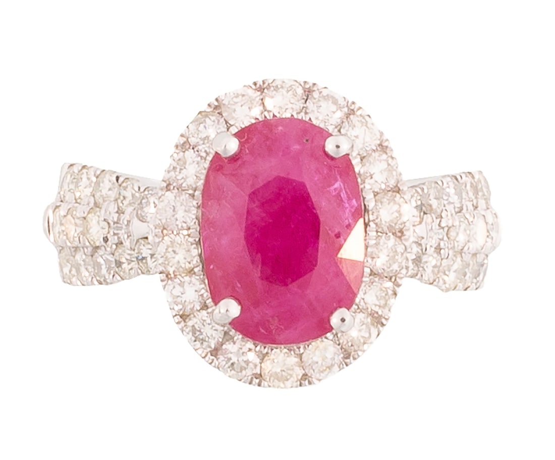 14 kt. White Gold, Ruby and Diamond Ring (1 of 6)