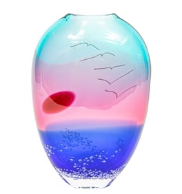 Buzz Blodgett Art Glass Vase