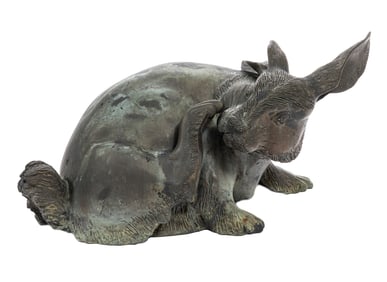 Bronze Garden Figure of a Rabbit