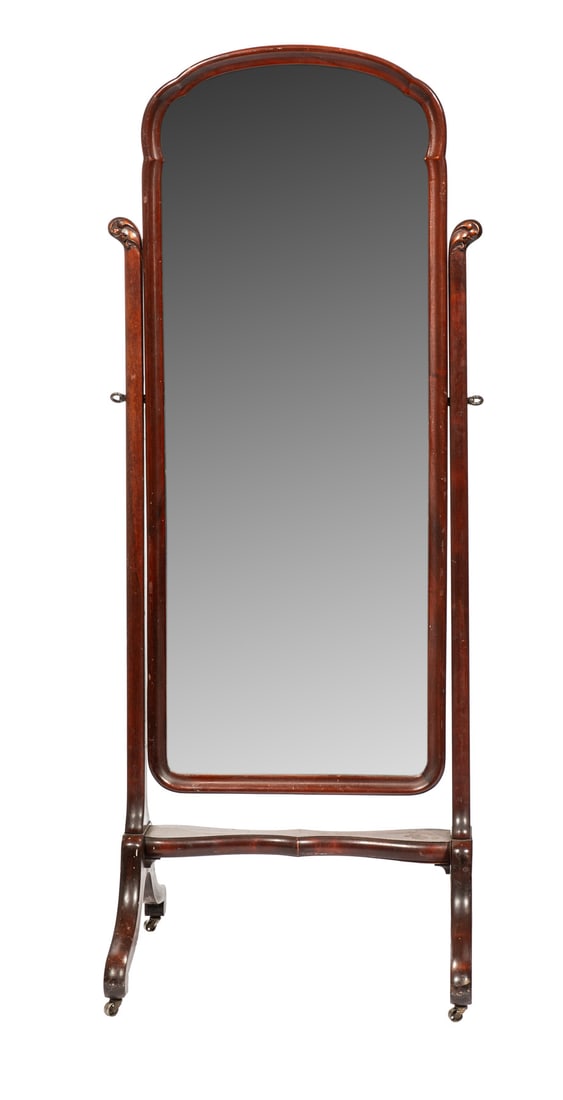 American Mahogany Cheval Mirror (1 of 3)