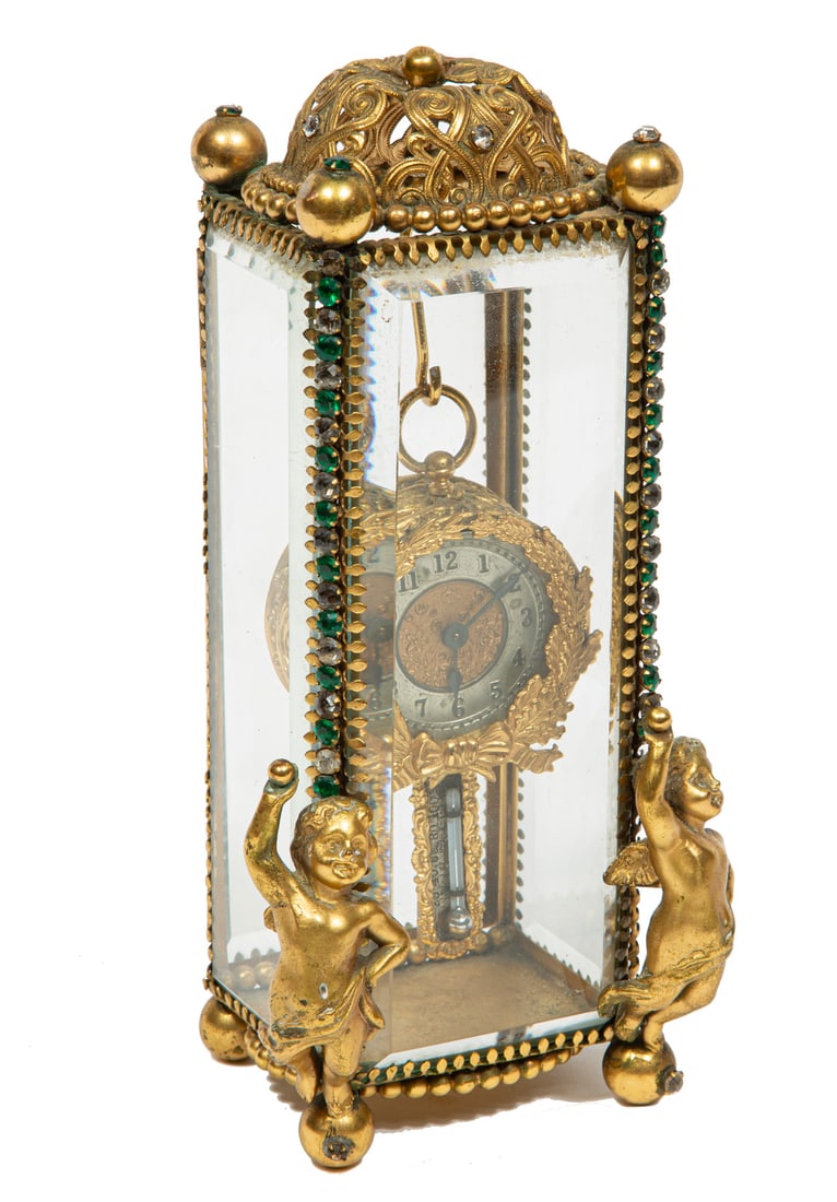Decorative Gilt Metal Shelf Clock (1 of 6)