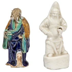 Two Antique Chinese Pottery Figures
