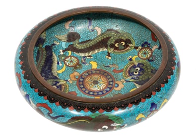 Chinese Cloisonne Enamel Bowl