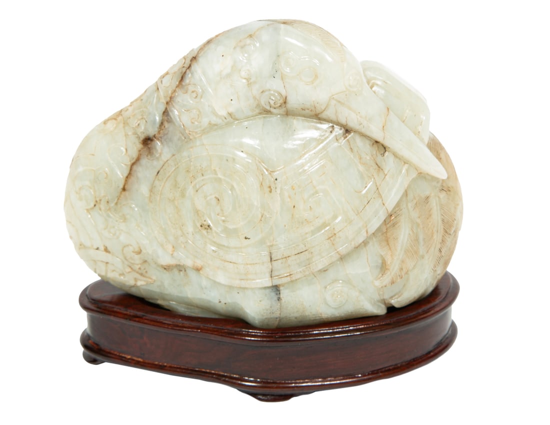 Archaistic Chinese Grayish White and Russet Jade (1 of 5)