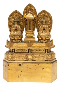 Japanese Gilt and Lacquered Wood Shrine