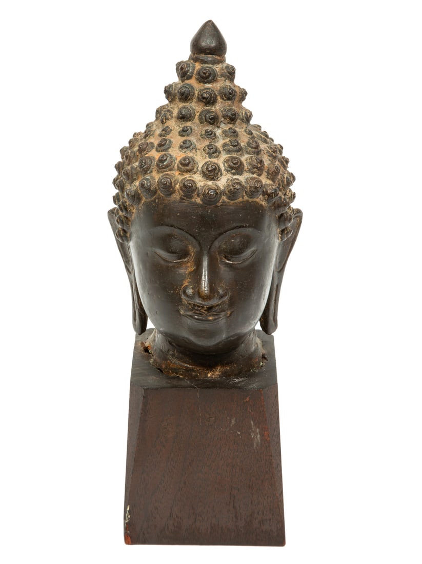 Asian Bronze Head of Buddha (1 of 4)