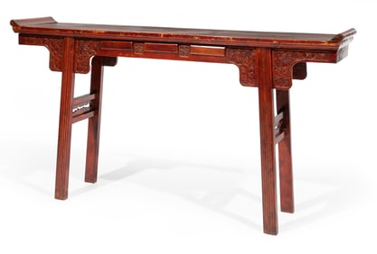 Chinese Carved Wood Altar Table