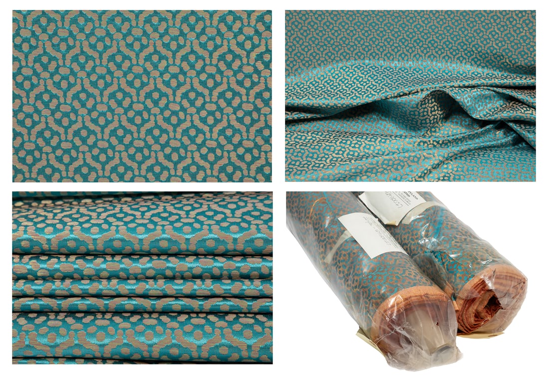 Two 26 Yard Bolts of Christopher Highland Batik Pattern Silk Velvets (1 of 7)