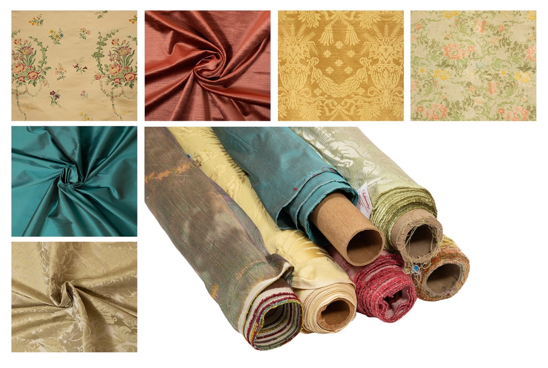 Six Bolts of Fine Scalamandré Silk Fabric (1 of 17)