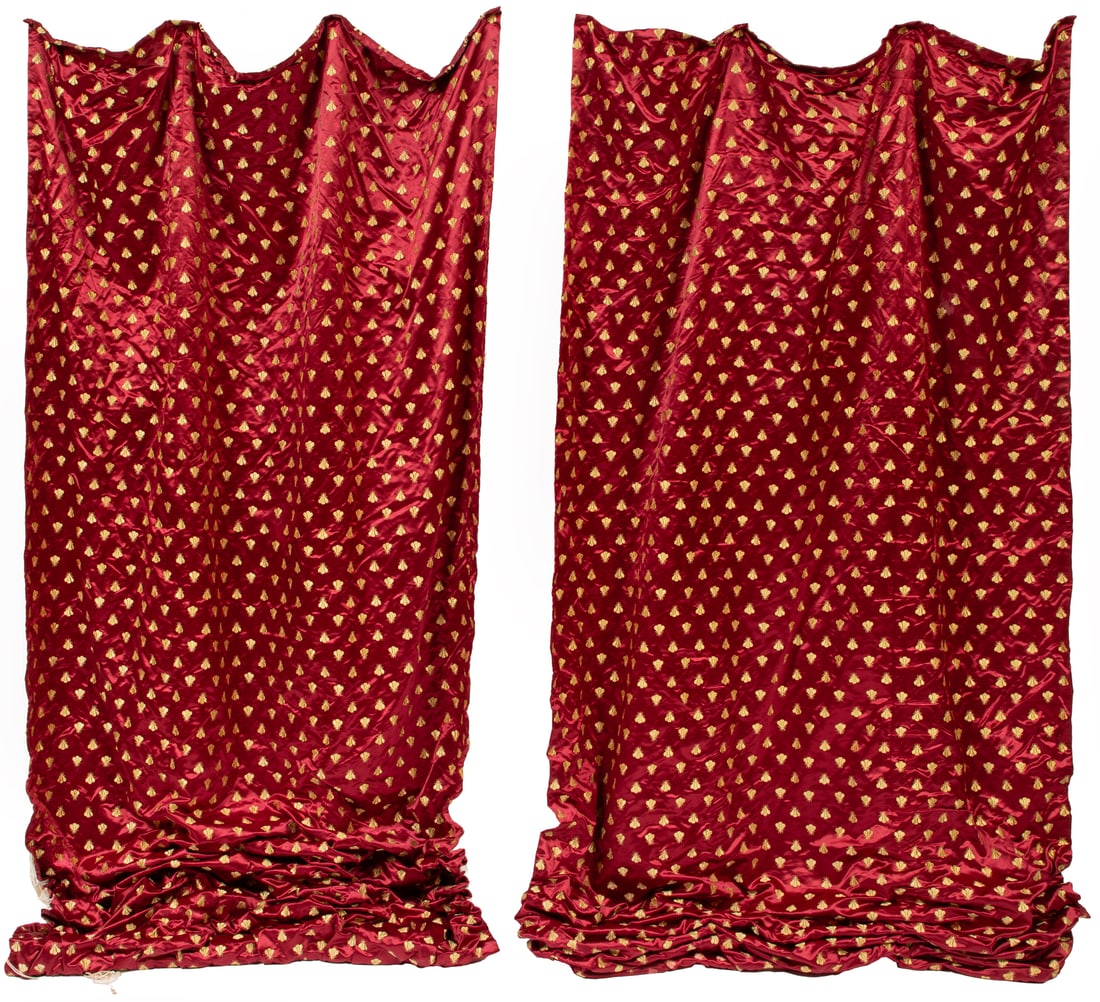 Group of Scalamandré "Abeilles" Red Silk Custom Textiles (1 of 4)