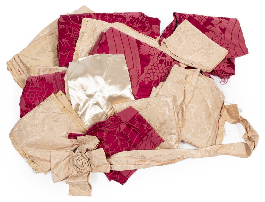 Collection of Scalamandré Silk Damask Fabric Remnants (1 of 1)