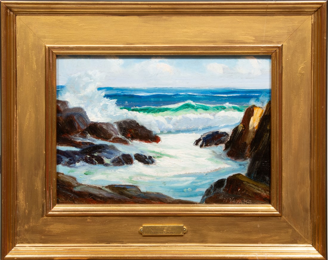 Nunzio Vayana"Ogunquit, Maine Shore", oil on board (1 of 4)