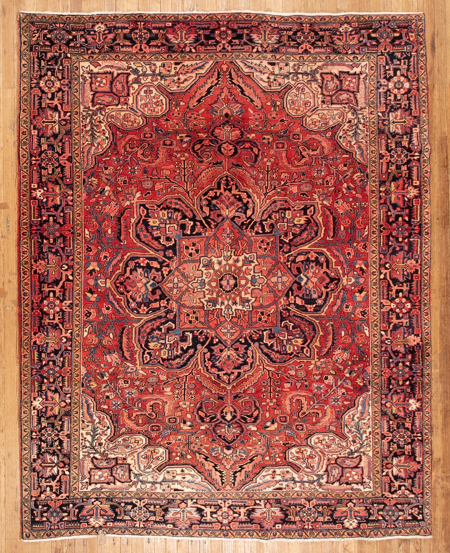 Persian Carpet: Persian Carpet, red ground, central medallion, 10 ft. 1 in. x 12 ft. 6 in. Provenance: Estate of a Louisiana Gentleman Collector.