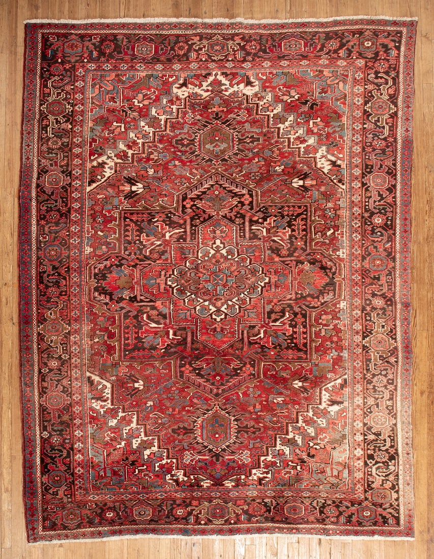 Persian Carpet: Persian Carpet, red ground, 10 ft. 1 in. x 13 ft. 5 in. Provenance: Estate of a Louisiana Gentleman Collector.
