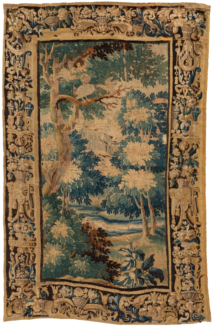 Antique Continental Verdure Tapestry (1 of 3)