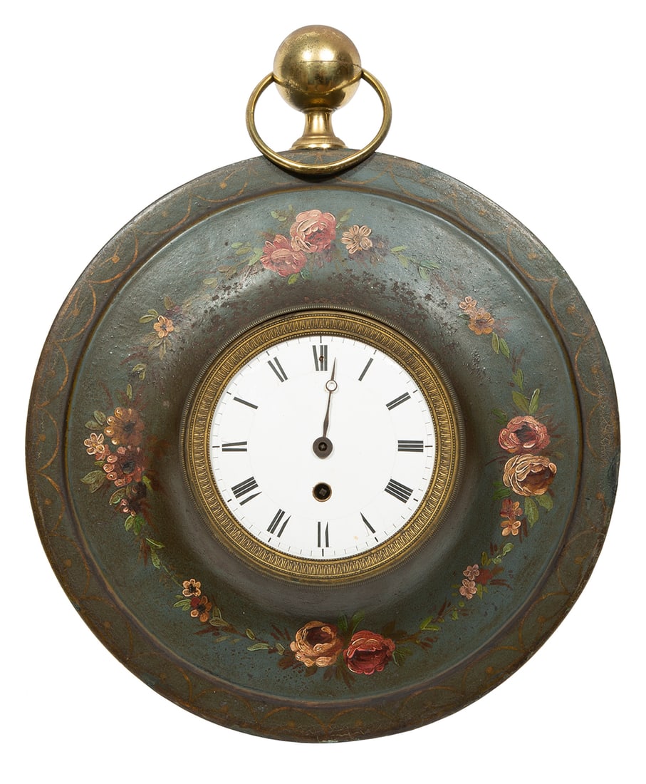 Antique French Tole Peinte Clock (1 of 3)