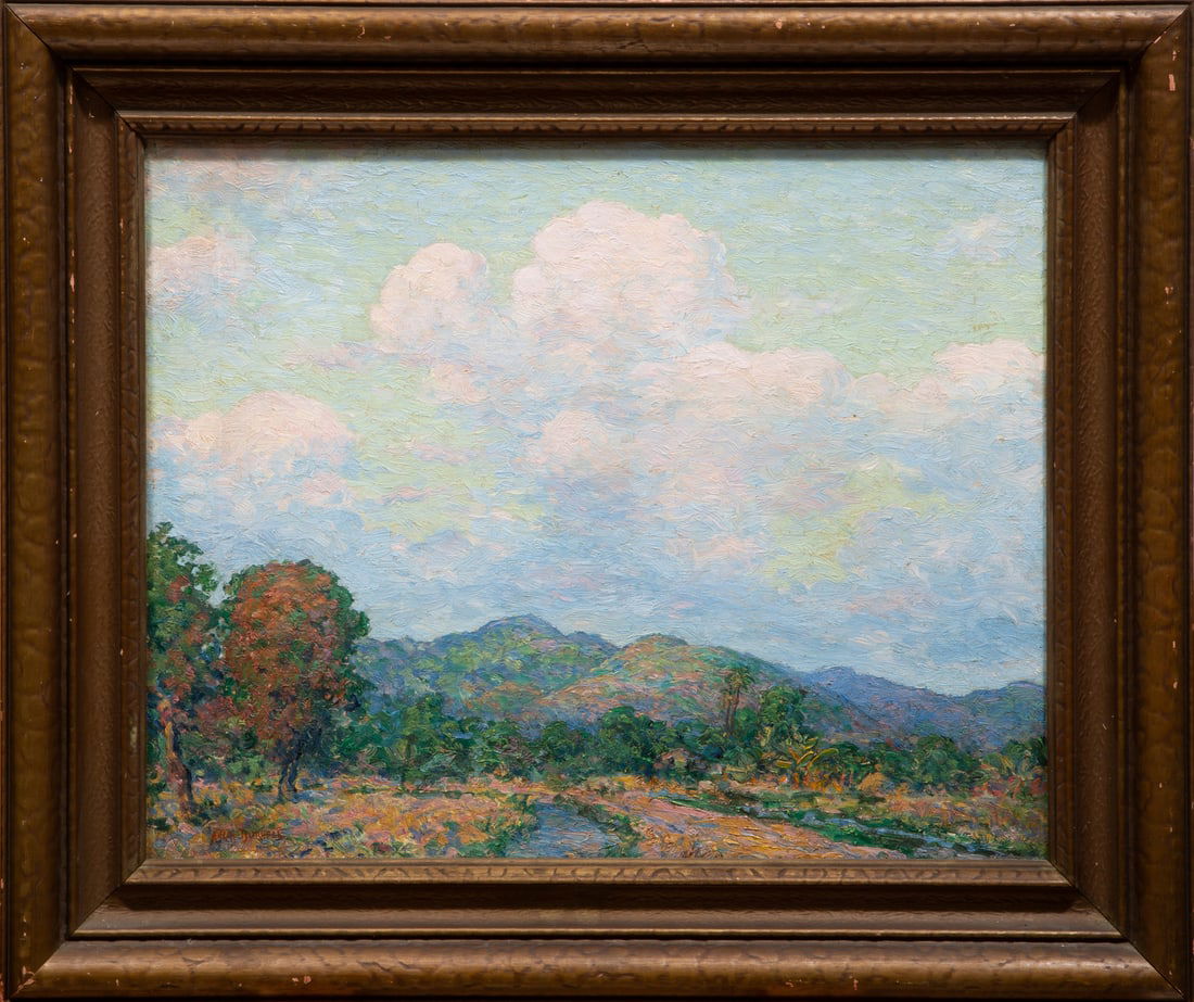 Alfred Ray Burrell "Sunset Clouds Hawaii", oil on canvas (1 of 3)