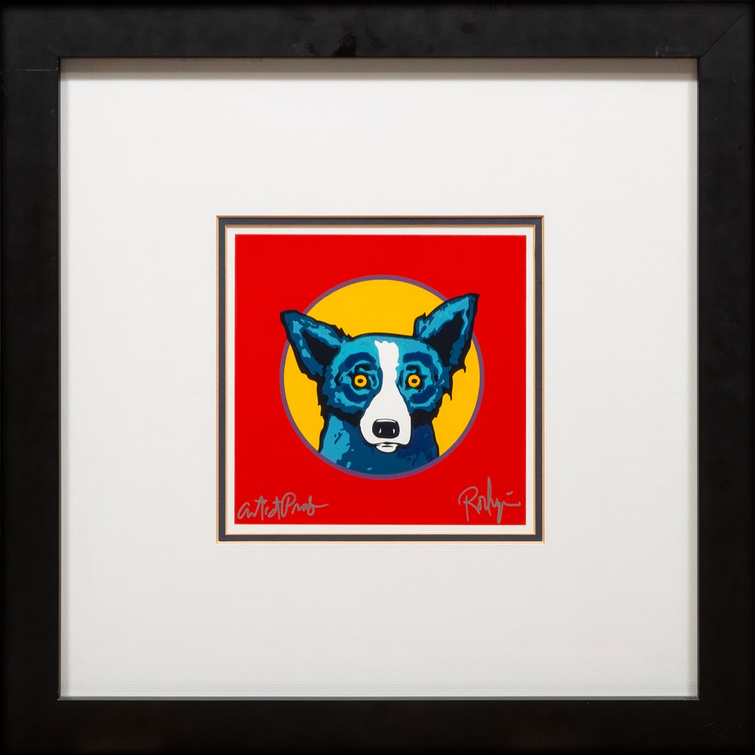 George Rodrigue "Bulls Eye: Red", 1998, silkscreen (1 of 4)