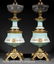 1042: A Pair of Antique French Porcelain Lamps