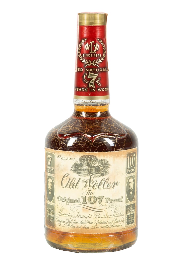 Old Weller The Original 107 Proof 7 yr. Gold Vein: , 750 ml., bottled c. 1978, bottle code 78., No. H-8903 on label.Please note that all sales of spirits and liquor are sold for in-person collection in Louisiana. Neal Auction does NOT have a recommend