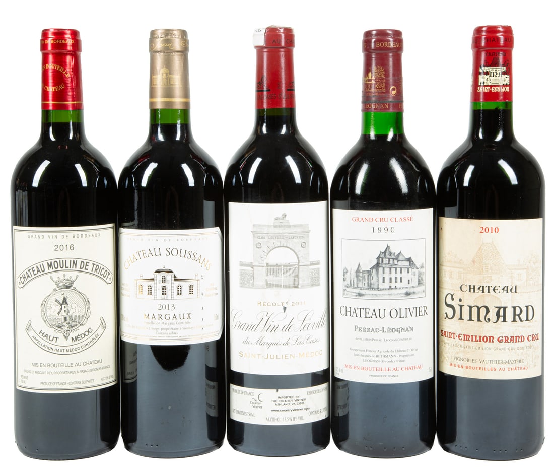 Bordeaux Left Bank Mixed Lot , 81 bottles: , Château Oliver 1990, 4 bottles, 750