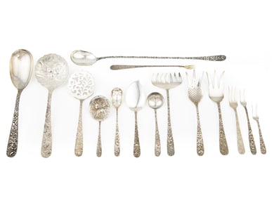 Kirk "Repousse" Pattern Sterling Silver Flatware Service