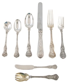 Tiffany "Olympian" Pattern Sterling Silver Partial Flatware Service