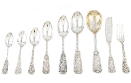 Good Group of Antique Gorham Sterling Silver Flatware total weight 81.11 troy ozs.
