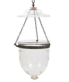 Regency-Style Hall Lantern h. 17 in., dia. 8 in.