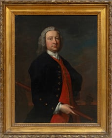 Attributed to Thomas Hudson, British 1701-1779, Portrait of Edward Henri Sartorius, oil on canvas, 3
