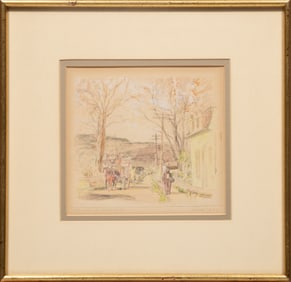 George Hand Wright, American/Connecticut 1872-1951, Belle Roule - Eboulements, watercolor on paper m
