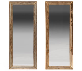 Pair of Italian Carved Mirrors h. 59 1/2 in., w. 24 in., d. 2in.