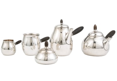 Georg Jensen Sterling Silver Coffee and Tea Service total weight 40.85 troy ozs.