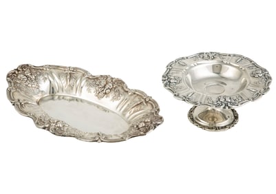 Reed & Barton "Francis I" Pattern Sterling Silver Bread Tray total weight 21.90 troy ozs.