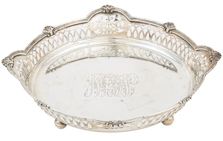 Fine American Sterling Silver Gallery Tray weight 17.25 troy ozs.