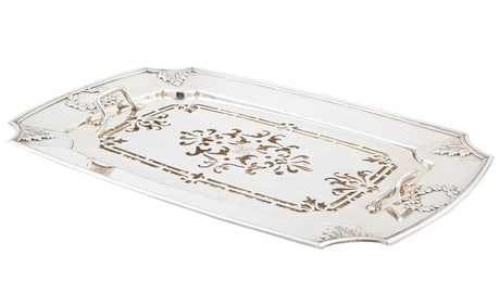 Whiting "Madam Jumel" Pattern Sterling Silver Asparagus Tray and Mazarine weight 30.20 troy ozs.