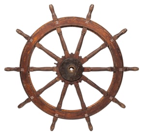Antique American Ships Wheel dia. 68 in.