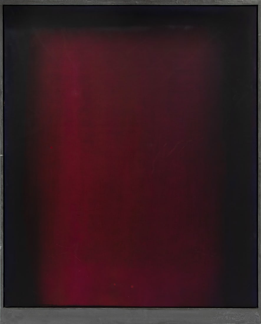 Eric Orr, American/California 1939-1998, Night Shift #9, oil on wood panel mounted to lead-wrapped w: Eric OrrAmerican/California, 1939-1998Night Shift #9oil on wood panel mounted to lead-wrapped wood panel1987, signed, titled twice and dated en verso, 60 in. x 48 in., unframed.60 in. x 48 in. IEric O