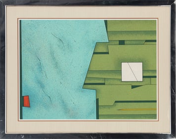 Gunther Gerzso, Mexican 1915-2000, Paisaje, serigraph, 22 in. x 30 in.