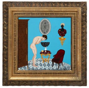 Andrew LaMar Hopkins, American/Louisiana b. 1977, Louisiana Wash Basin, acrylic on canvas board, 12 