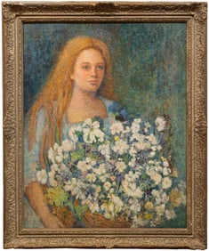 Helen Maria Turner, American/Louisiana 1858-1958, The Big Bouquet, oil on canvas, 30 in. x 24 in.