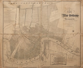 City of New Orleans and Vicinity, Compiled from the Latest Surveys and Most Authentic Data by W.D. H